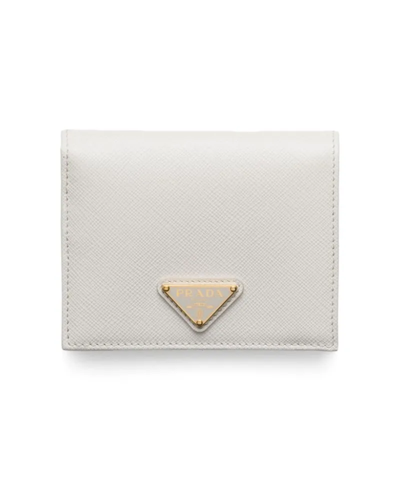 Prada Portemonnaie aus Saffiano-Leder - Weiß Weiß
