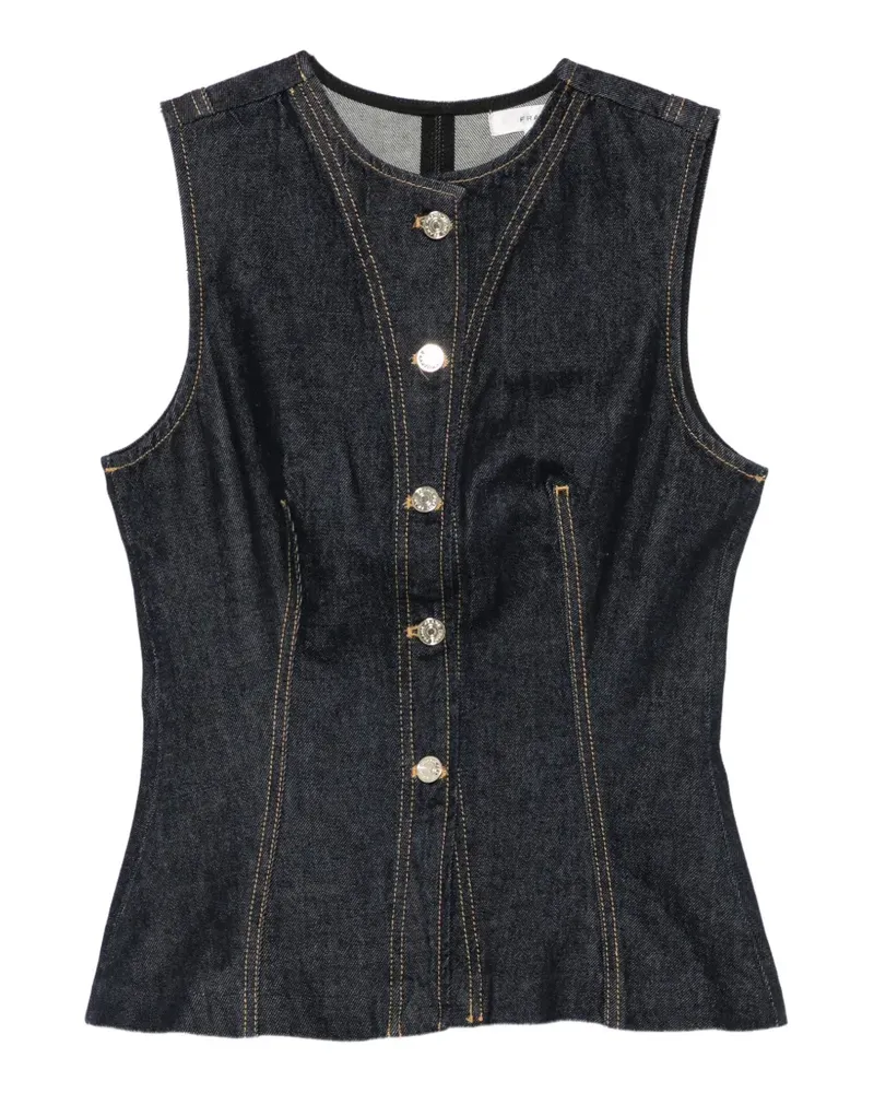 Frame Denim Form contrast-stitch waistcoat - Blau Blau