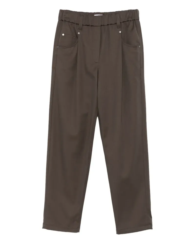 Brunello Cucinelli Five-Pocket-Hose mit Falten - Braun Braun
