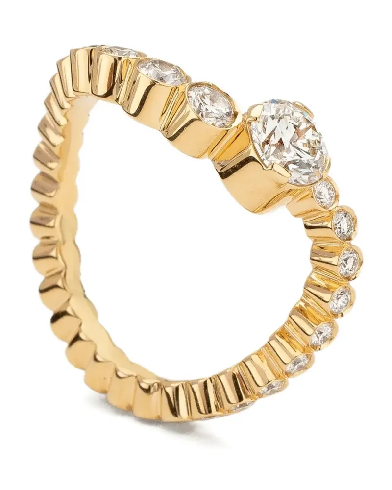 Sophie Bille Brahe 18kt Ocean Sky Gelbgoldring mit Diamant Gold