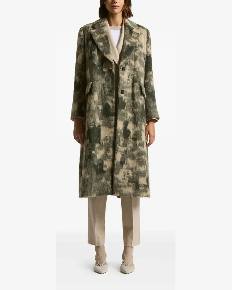 Peserico buttoned pattern coat - Nude Nude