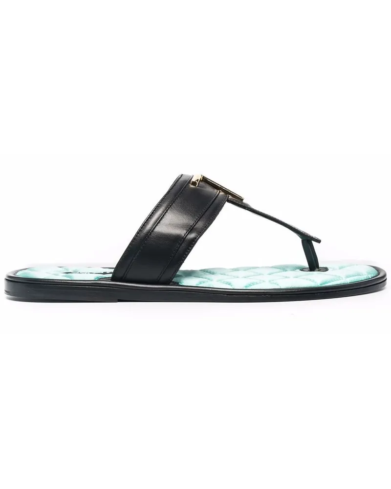 Tom Ford Sandalen mit gestepptem Fußbett - Schwarz Schwarz