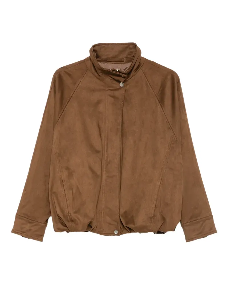 MARELLA high-neck raglan-sleeve jacket - Braun Braun
