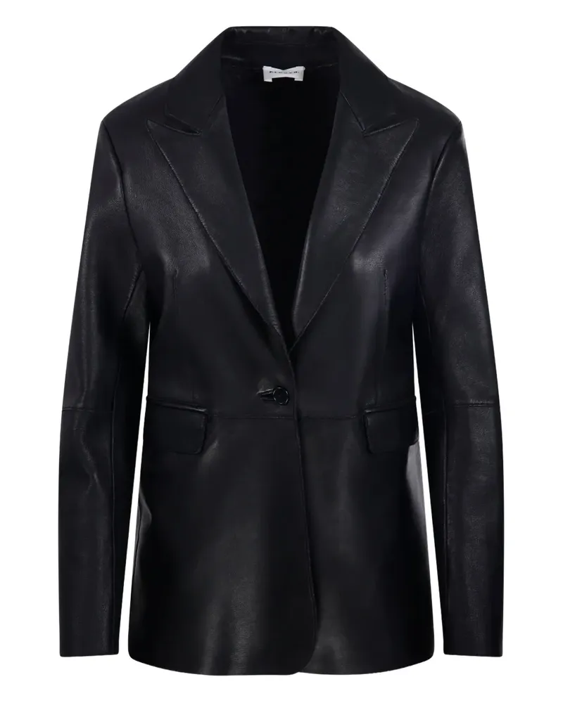 P.A.R.O.S.H. single-breasted leather jacket - Schwarz Schwarz