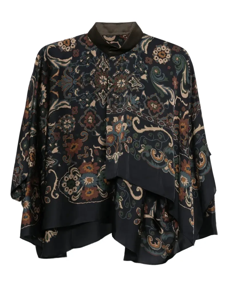 Sacai Bluse mit Paisley-Print - Blau Blau