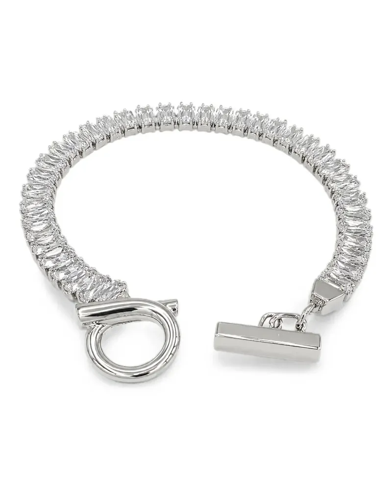 Ferragamo Gancini Armband mit Kristallen - Silber Silber