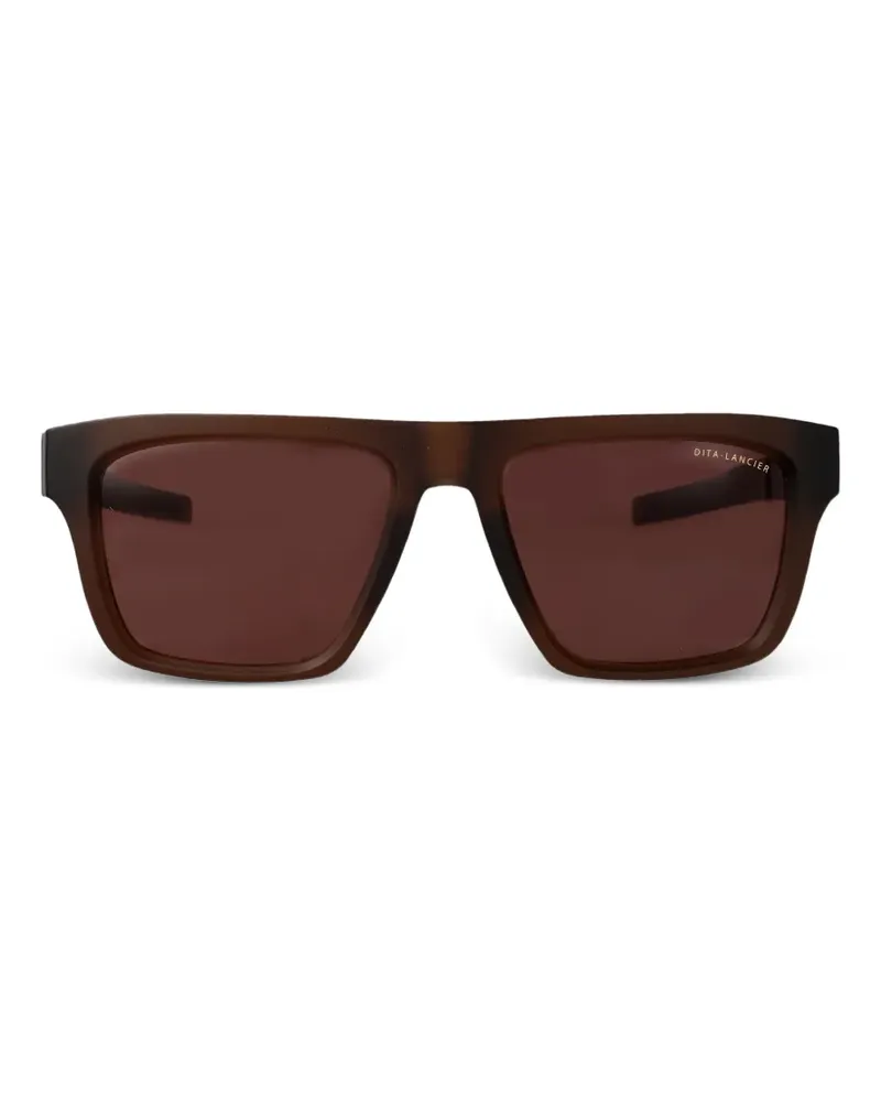 DITA LSA-713 Sonnenbrille mit eckigem Gestell - Braun Braun