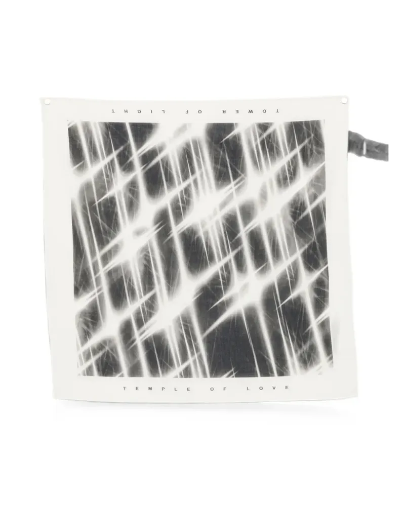 Rick Owens graphic-print scarf - Weiß Weiß