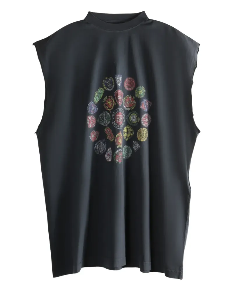 Balenciaga T-Shirt mit grafischem Print - Schwarz Schwarz