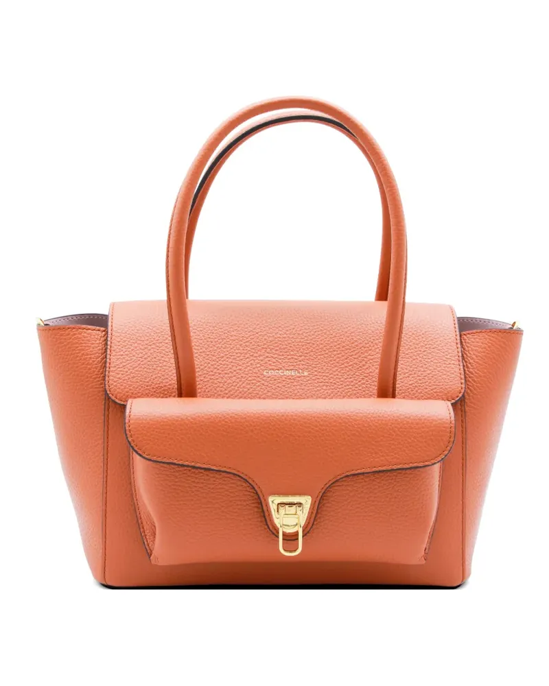 Coccinelle medium Double Beat leather shoulder bag - Orange Orange