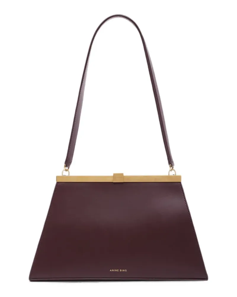 Anine Bing Anine Tasche aus glattem Leder - Feige - Rot Rot