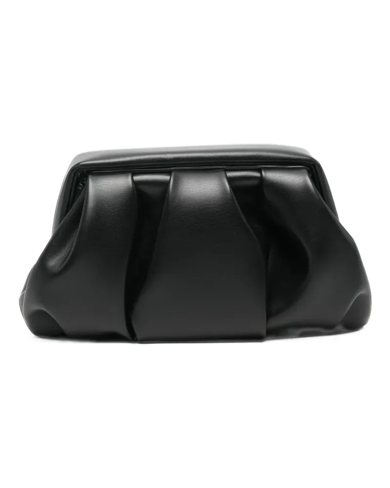 THEMOIRÈ Athena ruched pochette bag - Schwarz Schwarz