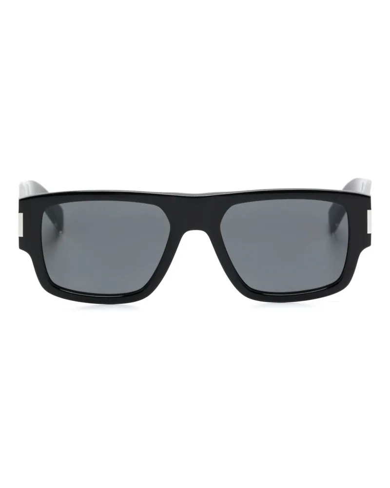 Saint Laurent SL 659 Sonnenbrille mit eckigem Gestell - Schwarz Schwarz