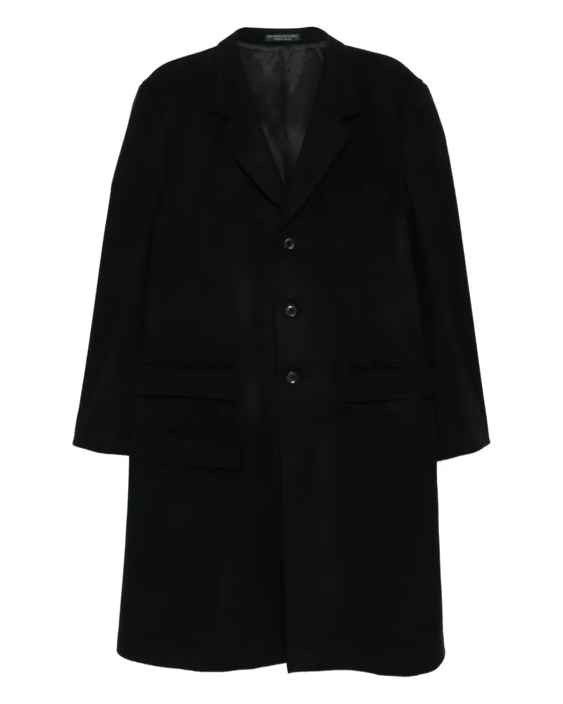 Yohji Yamamoto DOCTOR'S Mantel - Schwarz Schwarz