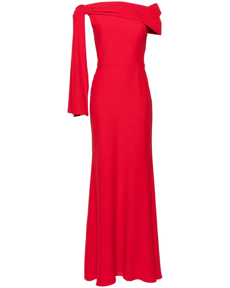 Alexander McQueen Schulterfreies Abendkleid mit Drapierung - Rot Rot
