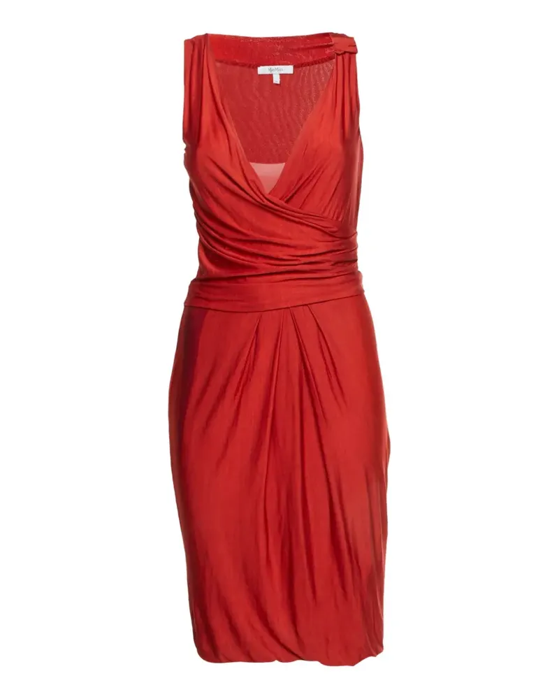 Max Mara crossover jersey mini dress - Rot Rot