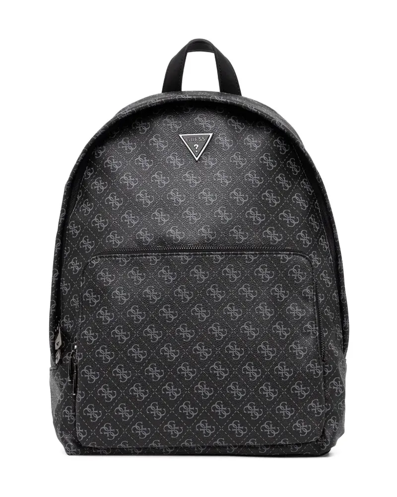 Guess logo-pattern backpack - Schwarz Schwarz