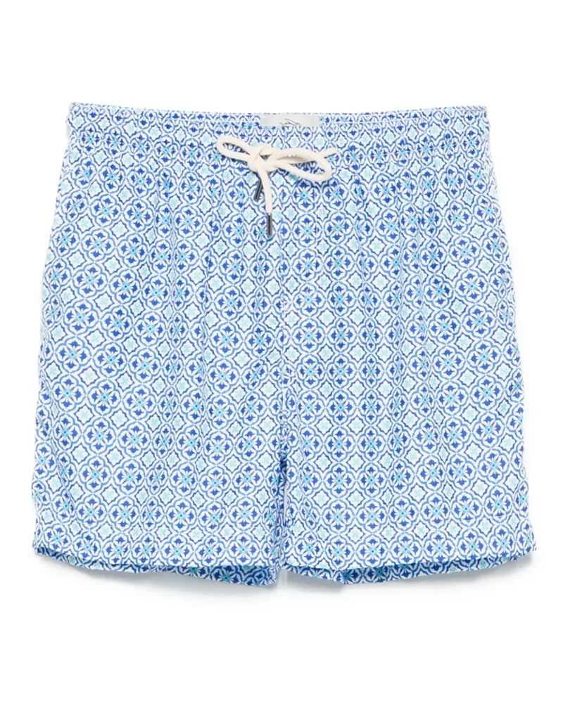 PENINSULA Gemusterte Badeshorts - Blau Blau