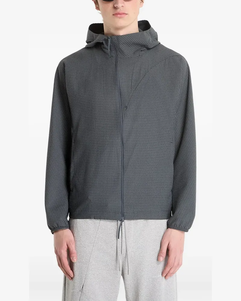 Post Archive Faction runner hooded jacket - Grau Grau