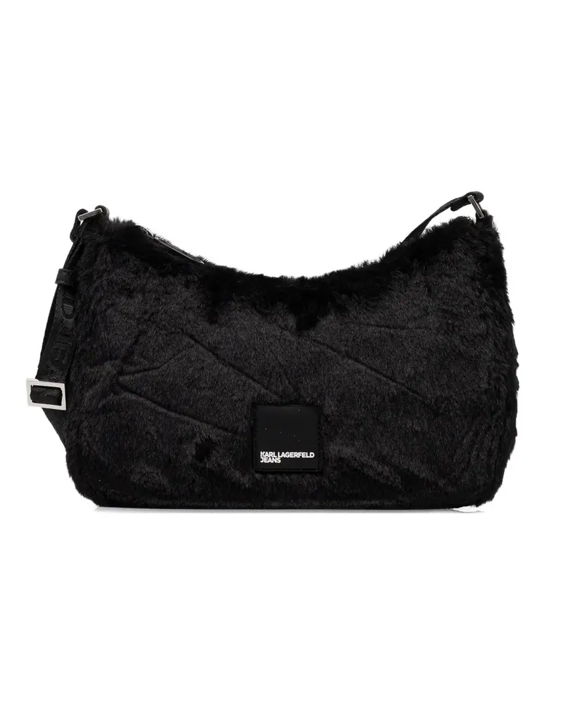 Karl Lagerfeld faux-fur cross body bag - Schwarz Schwarz