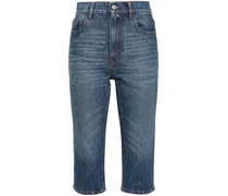 Cropped-Jeans mit Schnallendetail