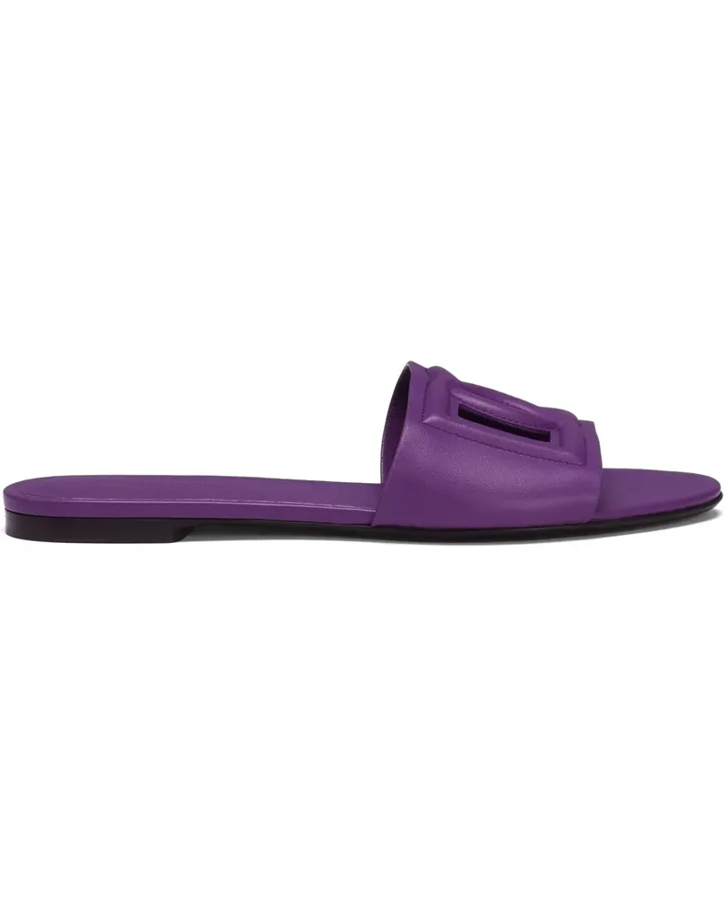 Dolce & Gabbana Sandalen aus Leder - Violett Violett