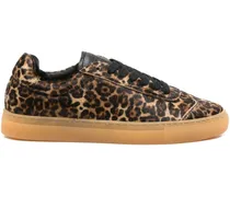 Sneakers mit Leoparden-Print - Braun