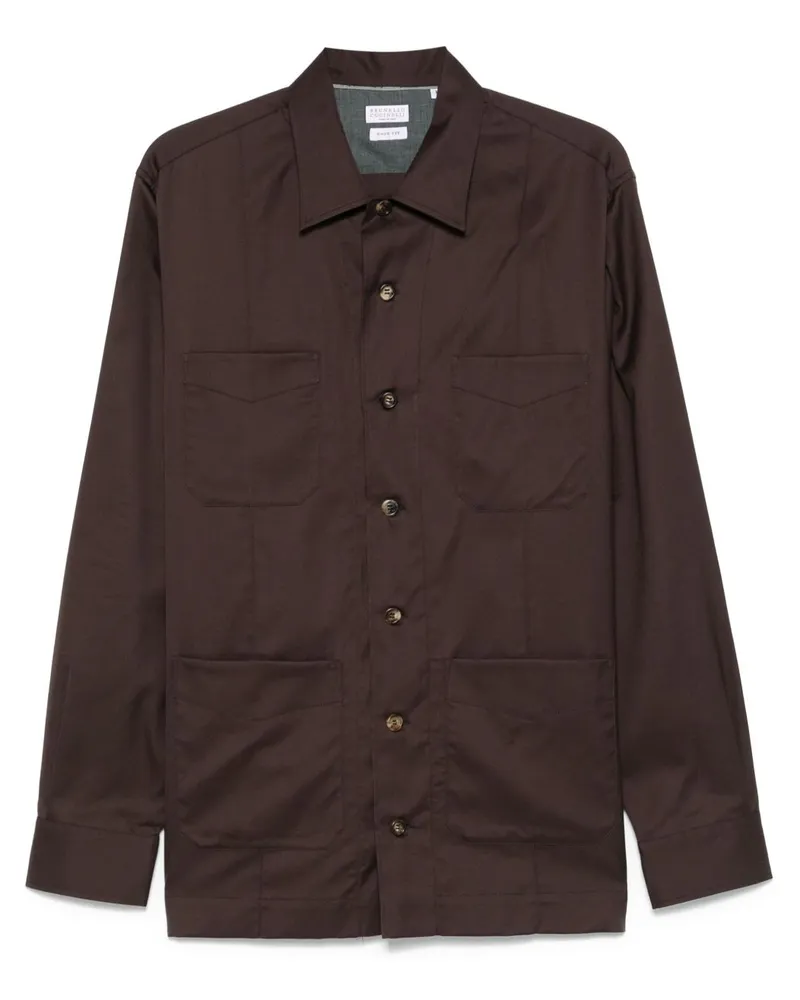 Brunello Cucinelli Klassisches Hemd - Braun Braun