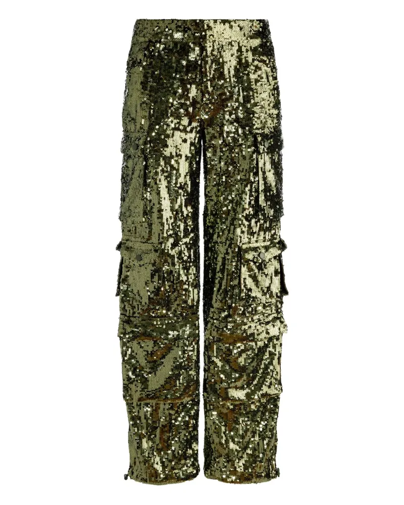 Alice + Olivia sequinned cargo trousers - Grün Grün