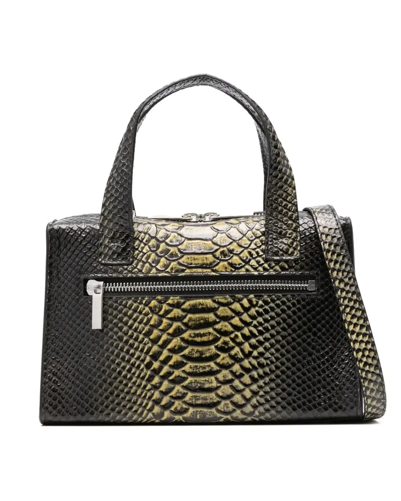 Sapio Kleine Pitone Tote Bag - Schwarz Schwarz