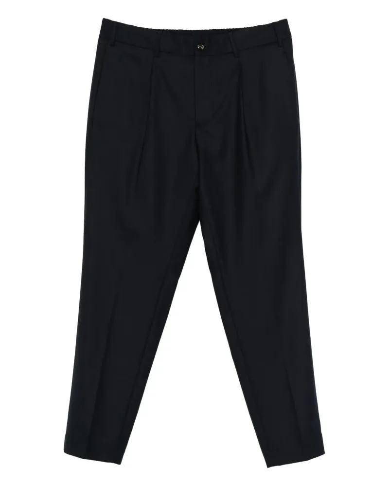 Dell'oglio Klassische Bundfaltenhose - Schwarz Schwarz