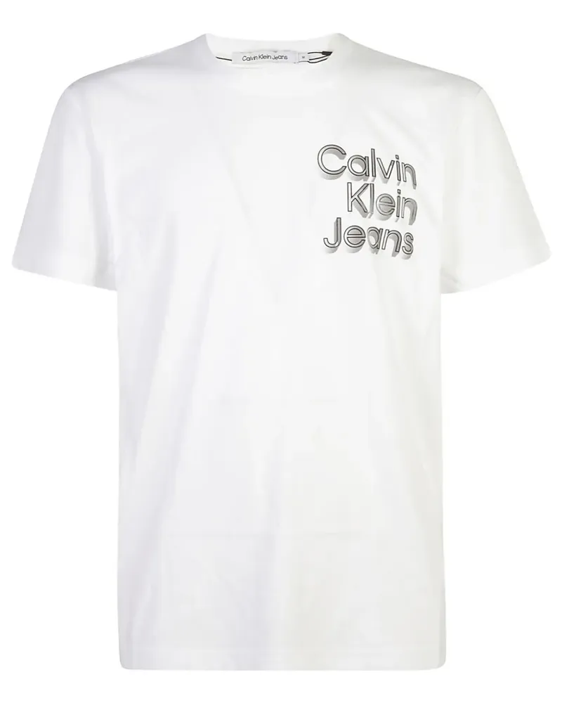 Calvin Klein T-Shirt mit Logo-Print - Weiß Weiß