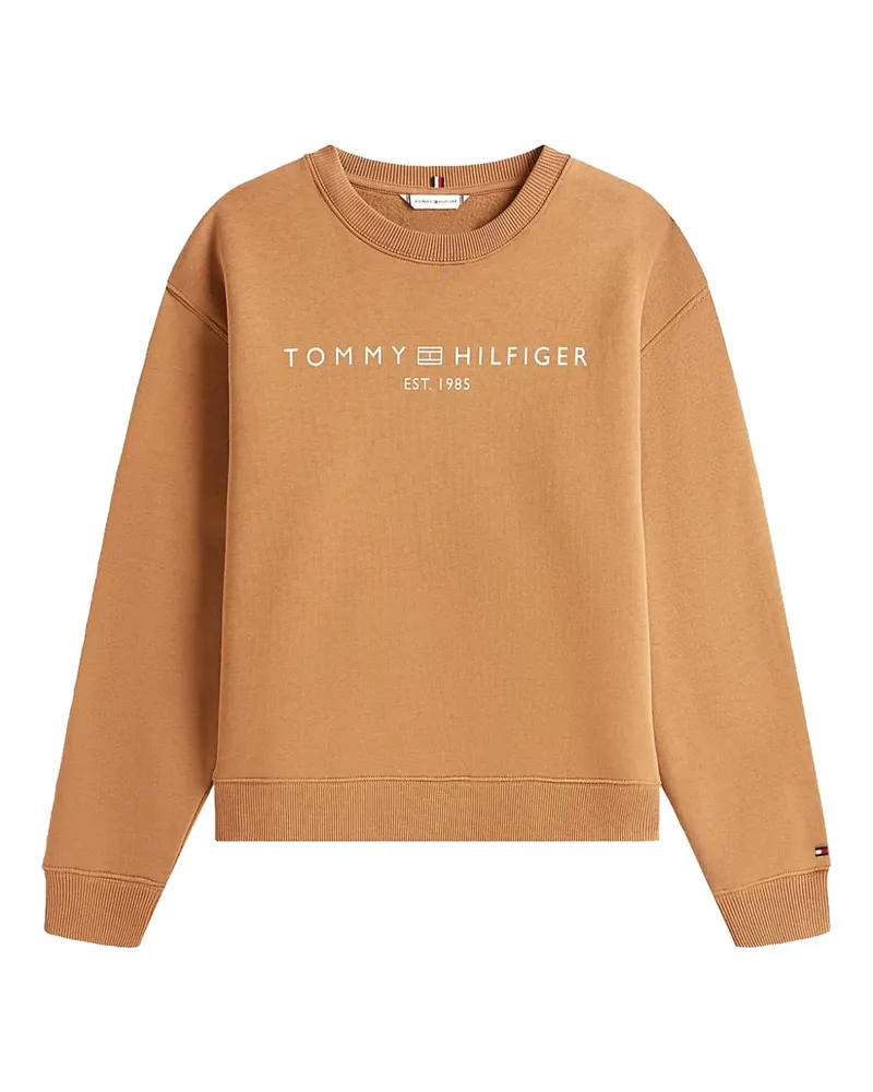 Tommy Hilfiger Sweatshirt mit Logo-Print - Braun Braun