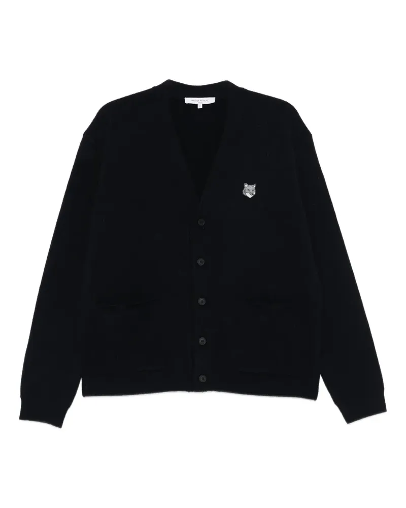Kitsuné Cardigan mit Fuchskopf - Blau Blau