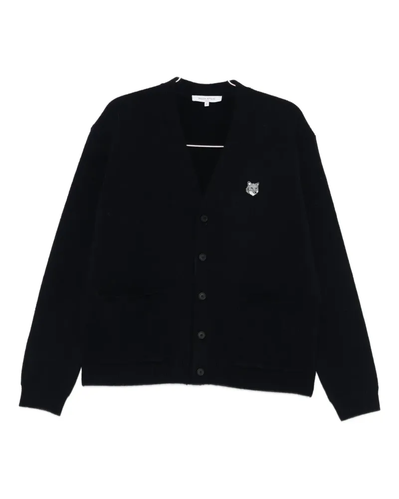 Kitsuné Cardigan mit Fuchskopf - Blau Blau