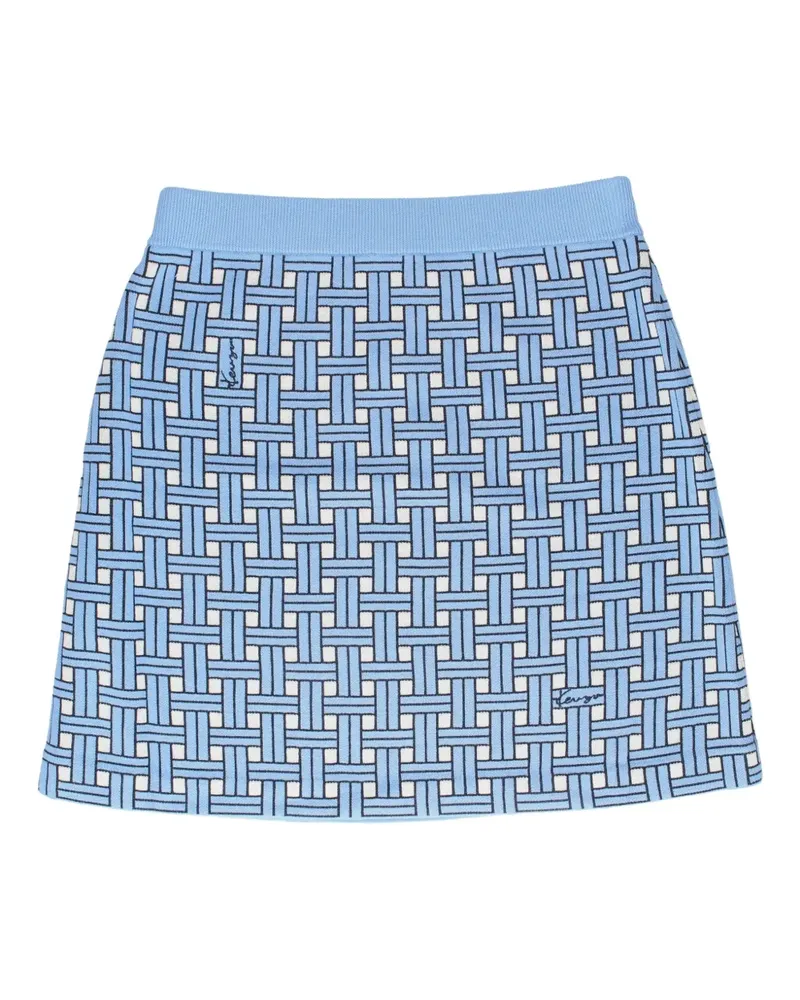 Kenzo Weave Minirock mit Webmuster - Blau Blau