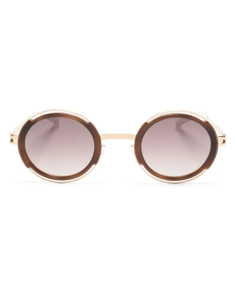 Mykita Pearl Sonnenbrille mit rundem Gestell - Braun Braun