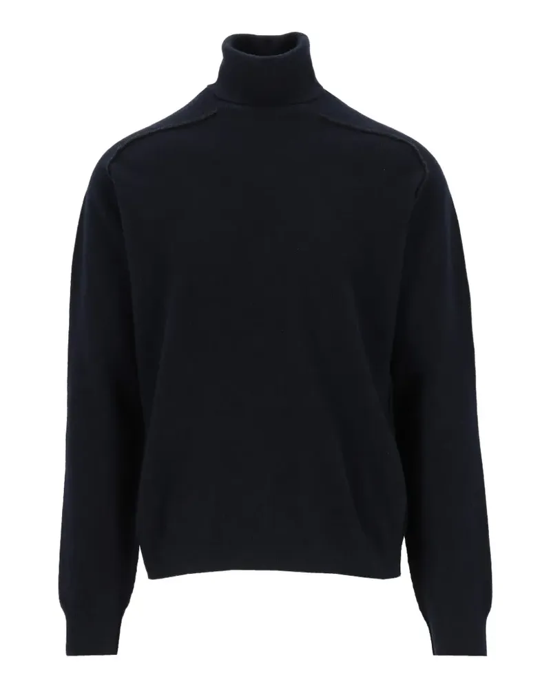 Maison Margiela raw-edge mock-neck sweater - Blau Blau