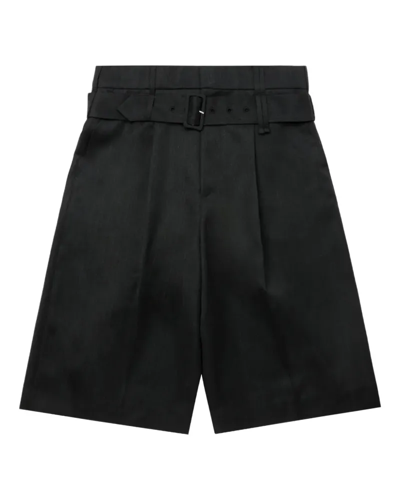 Simone Rocha Bundfaltenshorts mit Gürtel - Schwarz Schwarz