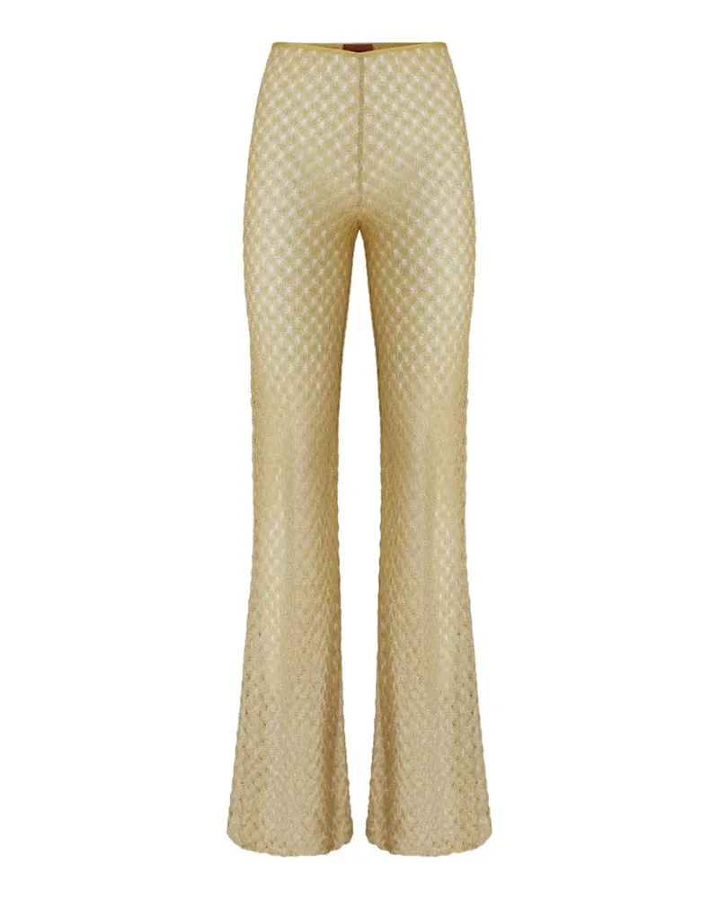 Missoni pattern knitted beach pants - Gold Gold