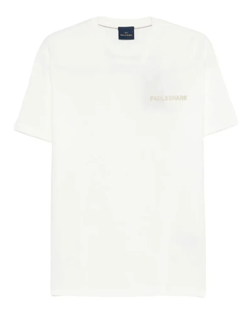 Paul & Shark T-Shirt mit Logo-Stickerei - Weiß Weiß