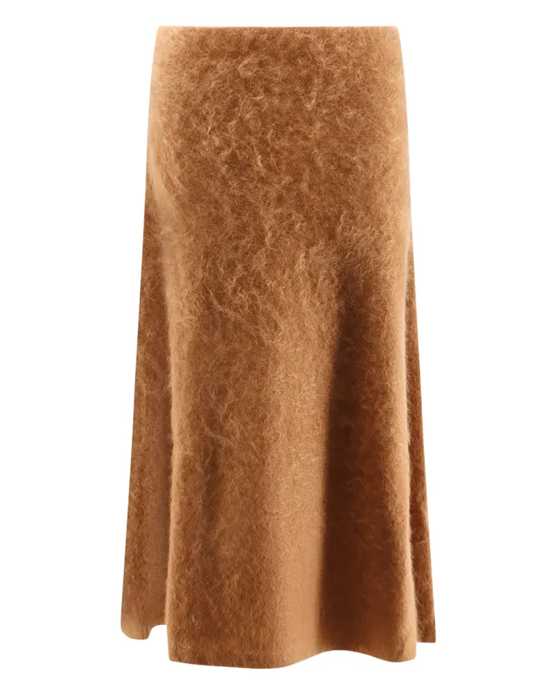 NUDE elastic-waistband midi skirt - Braun Braun