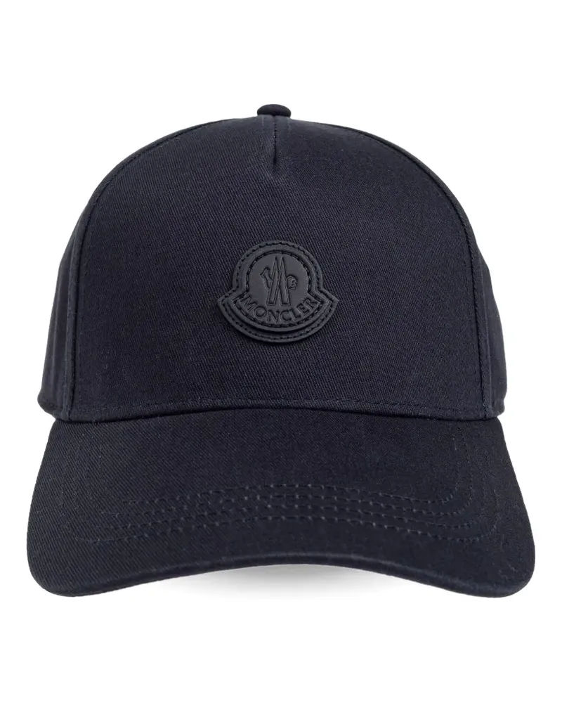 Moncler logo-patch cap - Blau Blau