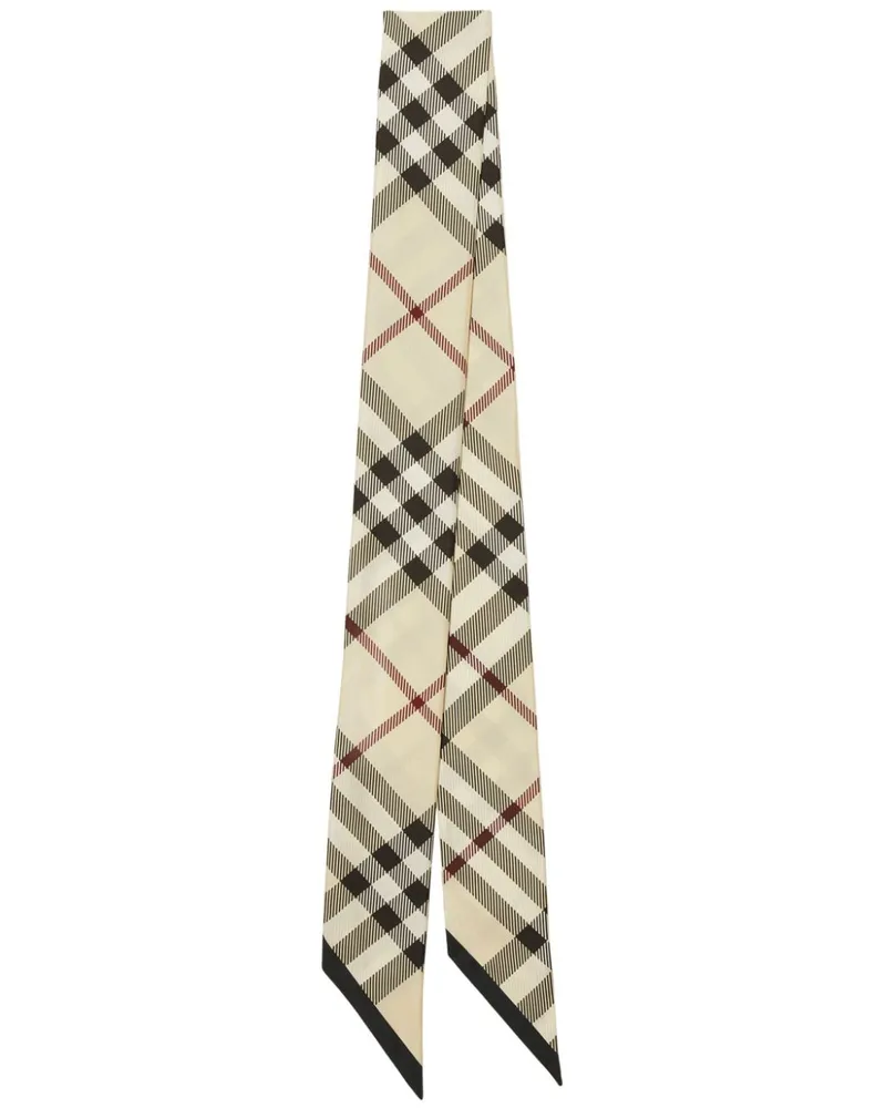 Burberry Karierter Schal aus Seide - Nude Nude