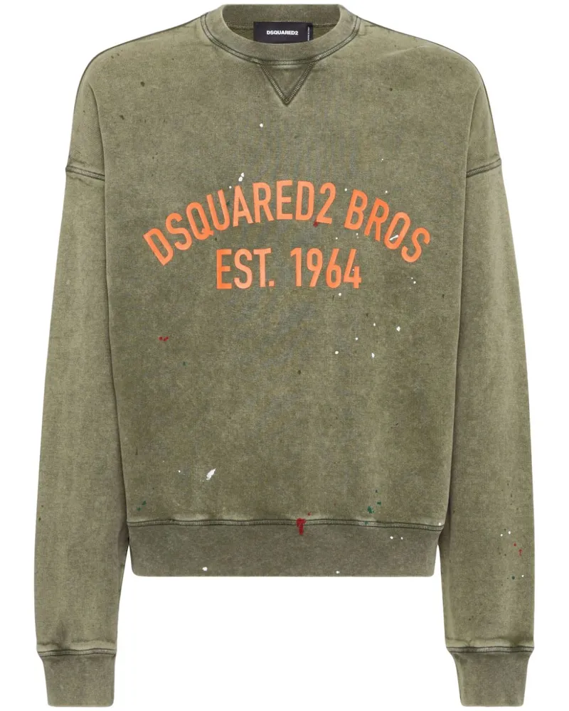 Dsquared2 Sweatshirt mit Logo-Print - Grün Grün