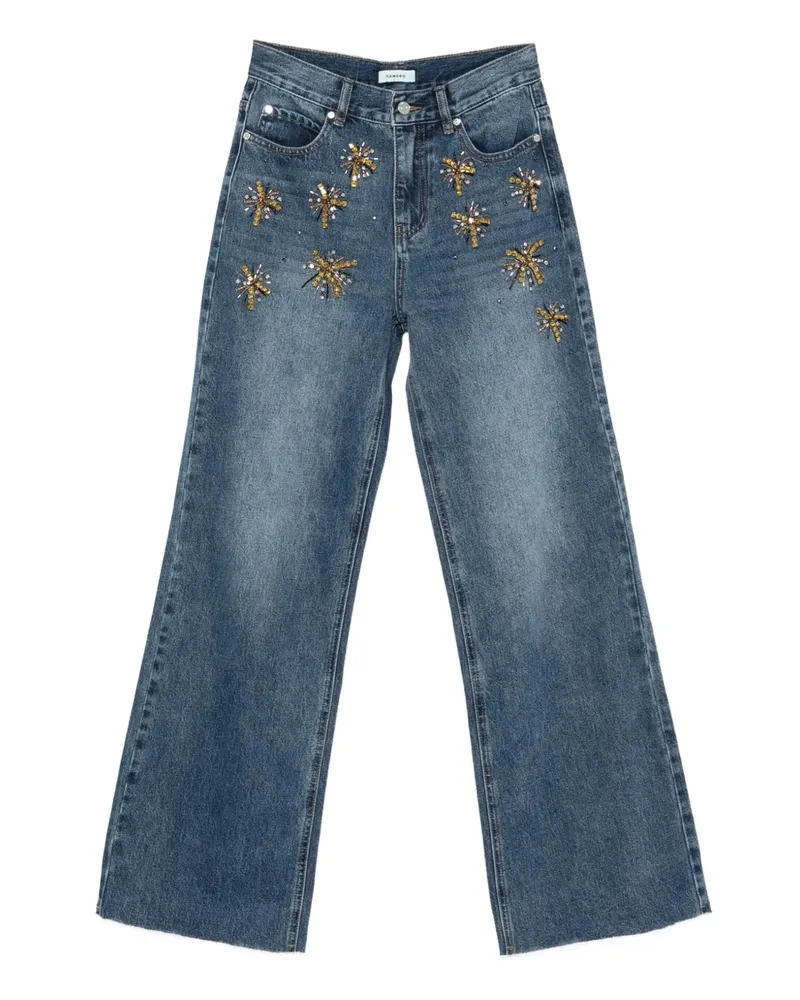 Sandro Verzierte Firework Jeans - Blau Blau