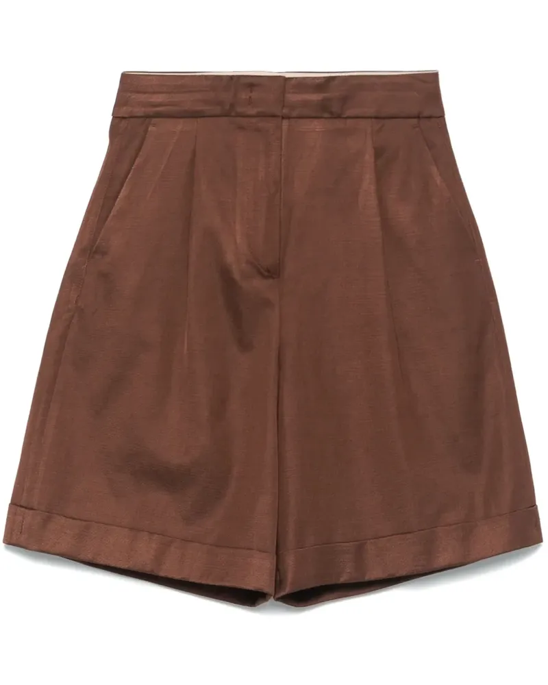Peserico Twill-Shorts aus Satin - Braun Braun