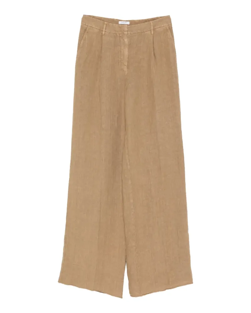Boglioli Linea pleated wide-leg trousers - Nude Nude