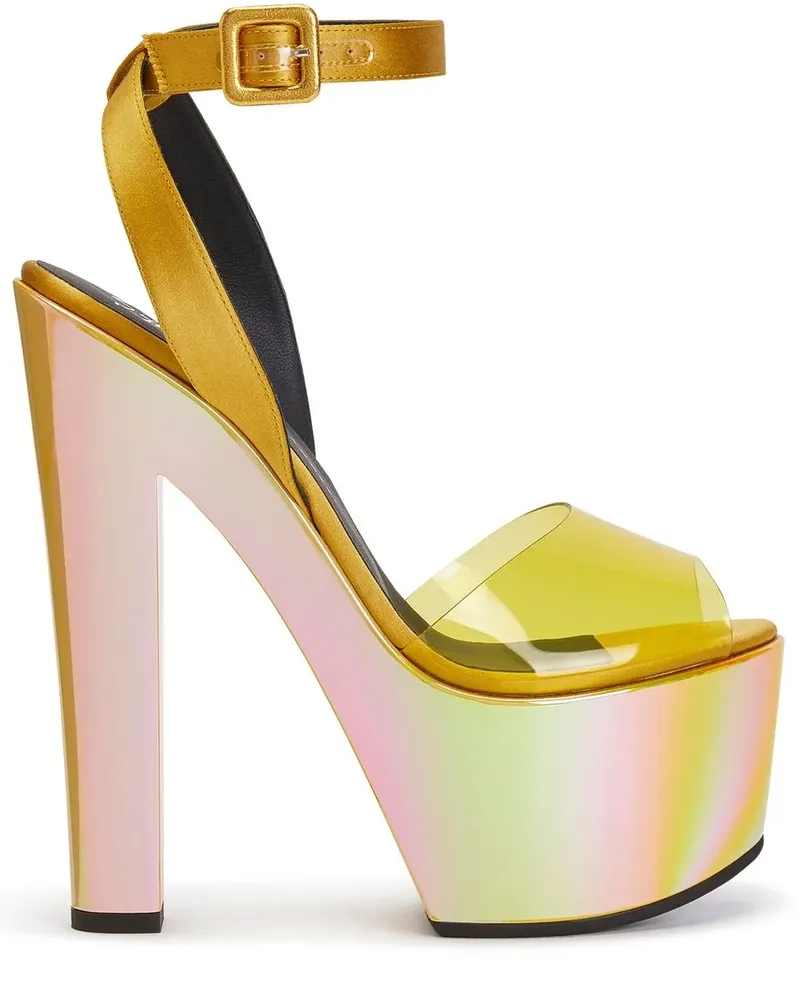 Giuseppe Zanotti Schillernde Plateau-Sandalen - Gelb Gelb