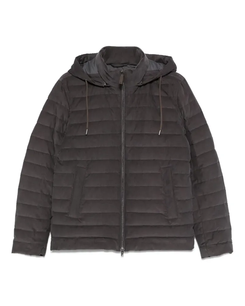 Herno Gesteppte Kapuzenjacke - Grau Grau